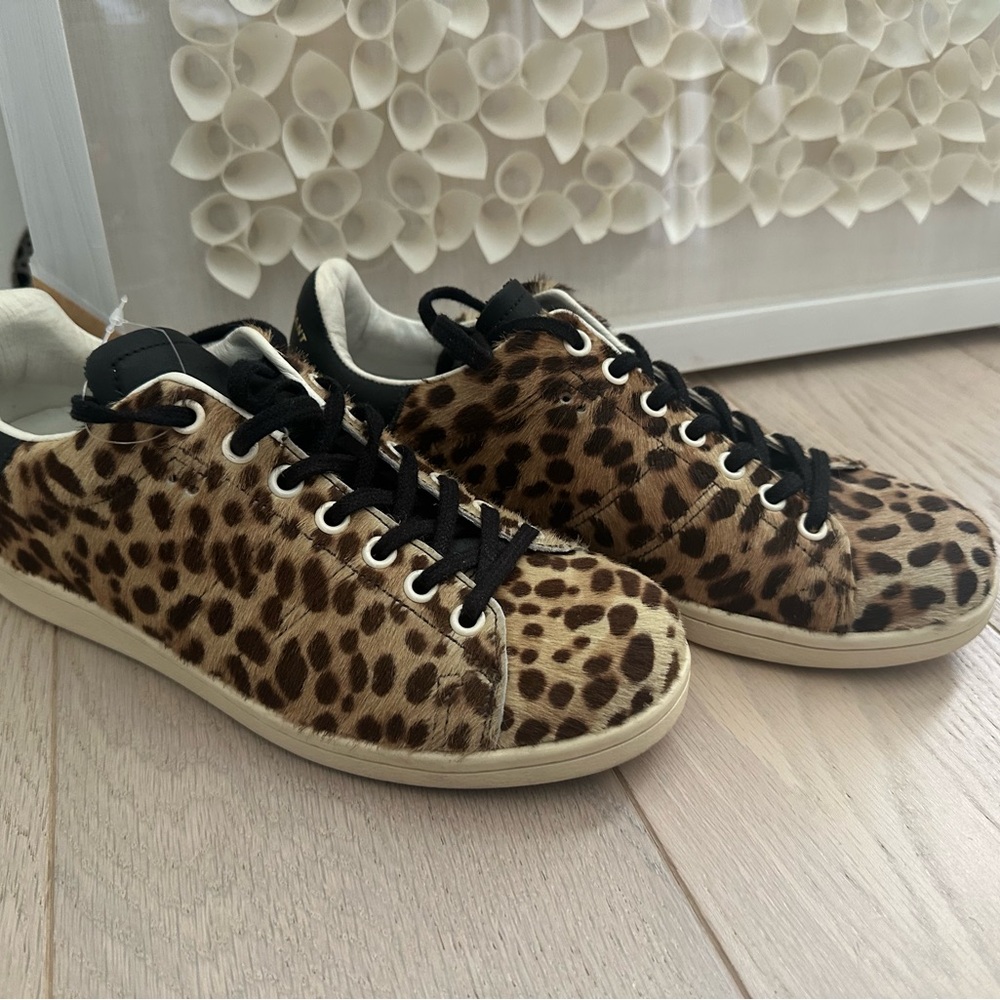Isabel Marant Cheetah Cowhide Sneakers